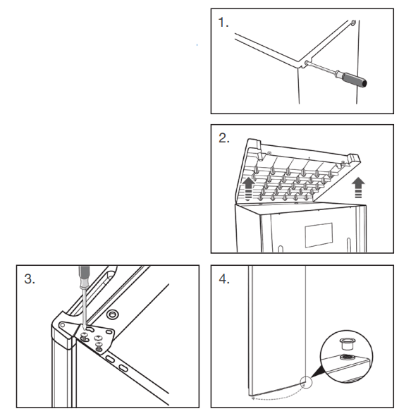 igenix IG255W 55cm Under Counter Larder Fridge - Reverse the door 1