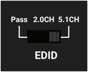 EXP-CON-AUD-H2 - EDID Switch Settings - 5.1CH