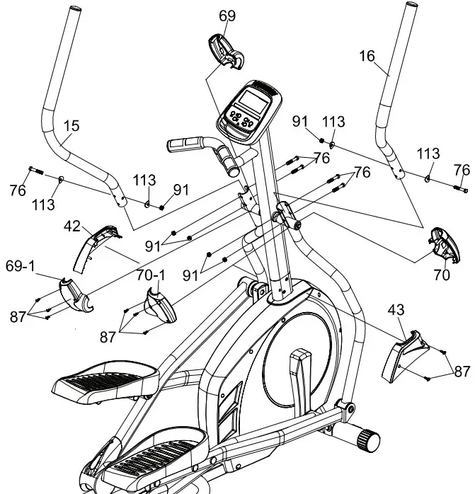 XTERRA FS3.5 ELLIPTICAL -Assembly4