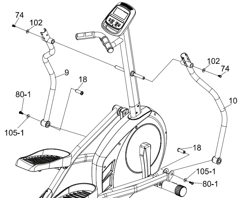 XTERRA FS3.5 ELLIPTICAL -Handle