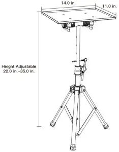 AMADA AMPS01 Projector Tripod Stand -figure 2