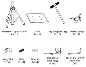 AMADA AMPS01 Projector Tripod Stand -figure 3