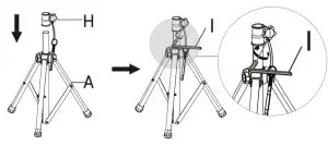AMADA AMPS01 Projector Tripod Stand -figure 4