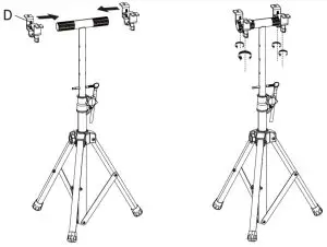 AMADA AMPS01 Projector Tripod Stand -figure 6