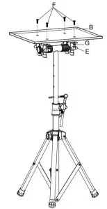 AMADA AMPS01 Projector Tripod Stand -figure 7
