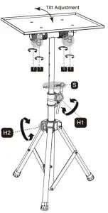 AMADA AMPS01 Projector Tripod Stand -figure 8