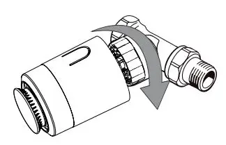 HIHOME Smart Radiator Thermostat User Manual - Screw the knob with M30x1.5 mut