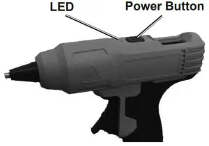BAUER 57997 20V Cordless Full Sized Glue Gun - Power Switch