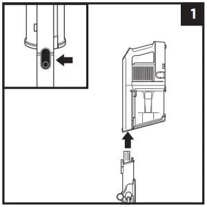 Shark IZ300UK Series Anti Hair Wrap DuoClean and Powerfins Cordless Vacuum Cleaner - DUST CUP 1