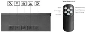 Rocita IF-1350TCL Electric Fireplace---control