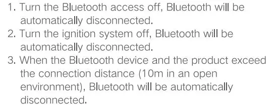 UGREEN CM310 Car Bluetooth Audio Receiver User Manual - Disconnection