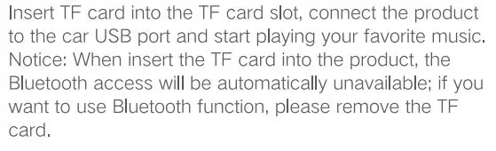 UGREEN CM310 Car Bluetooth Audio Receiver User Manual - Read TF card