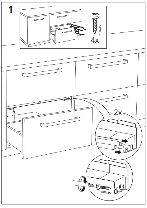 IKEA 604.635.54 MITTLED Led Ktchn Drawer- 1-1
