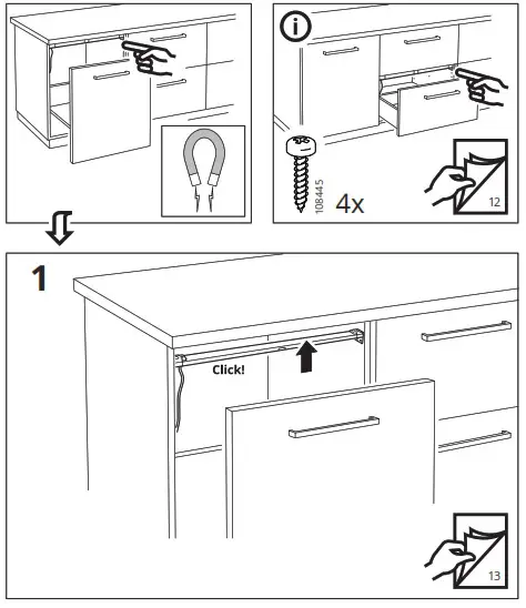 IKEA 604.635.54 MITTLED Led Ktchn Drawer- 1