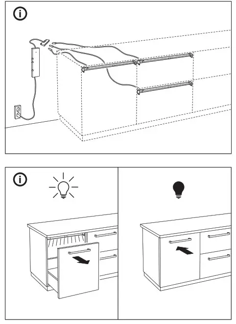IKEA 604.635.54 MITTLED Led Ktchn Drawer- 6