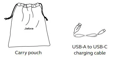 Jabra Ear Wireless Headphone- Included accessories