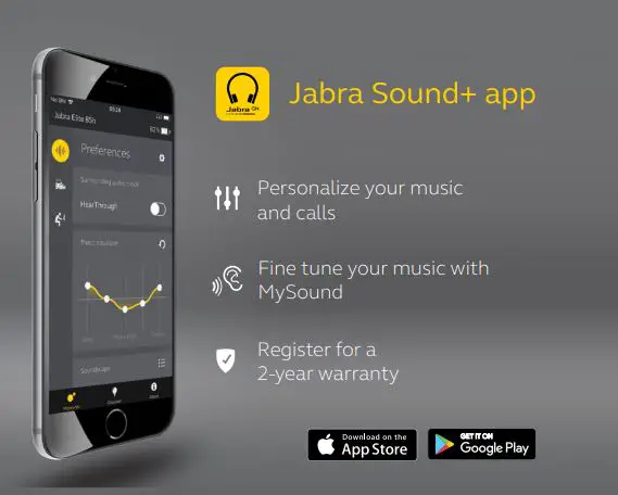 disposal & bluetooth icon - Jabra Sound+ app