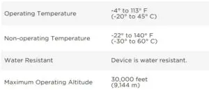 Environmental conditions