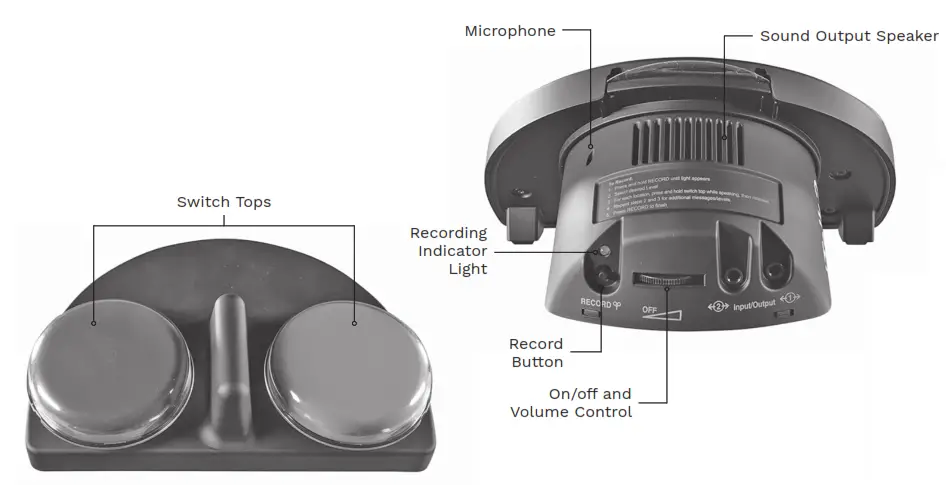 AbleNet 10000045 iTalk2 Speech Device with Levels Dual-Message Communicator - fig 1
