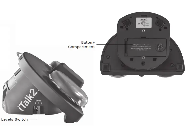 AbleNet 10000045 iTalk2 Speech Device with Levels Dual-Message Communicator - fig