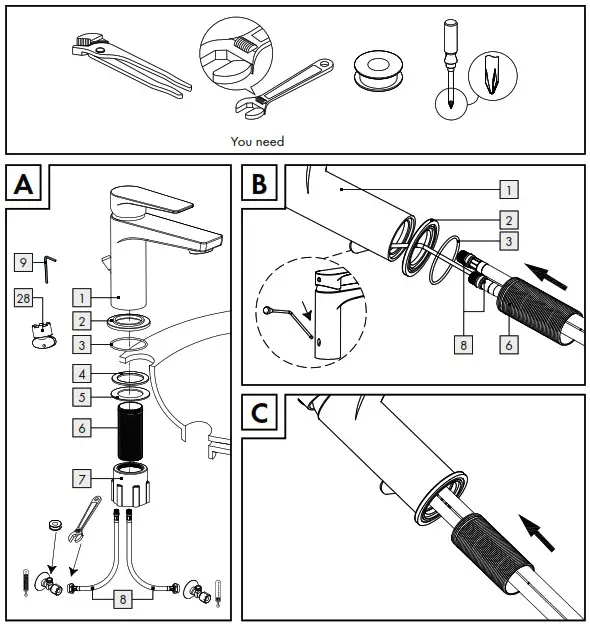 LIVARNO home X00 1 B Basin Mixer Tap - overview 1