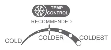 ConServ MDRF 1010ESE Frost Free Refrigerator Owner's Manual - Freezer Temperature Control
