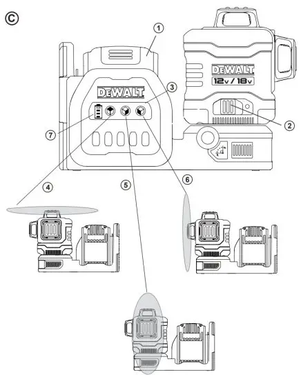 DEWALT DCE089G18 Line Laser - figure 2