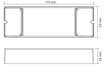 MOSS CONTZGB5CH12V48V 4 in 1 Universal Zigbee LED Controller - Product Dimension