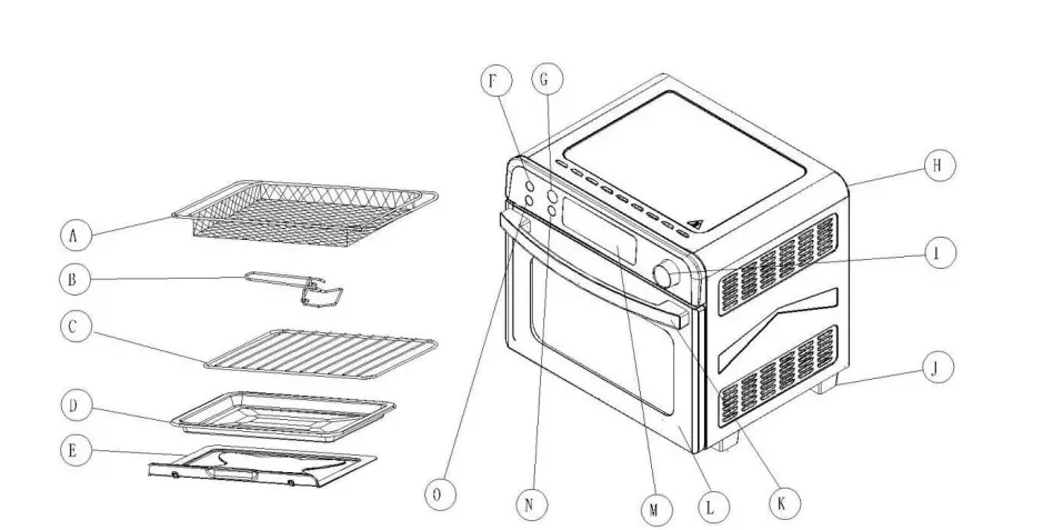 Kalamera-KAF-HD23DL-Air-Fryer-Oven-fig1