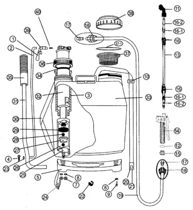 OREGON 518769 16L Pressure Sprayer - Overview