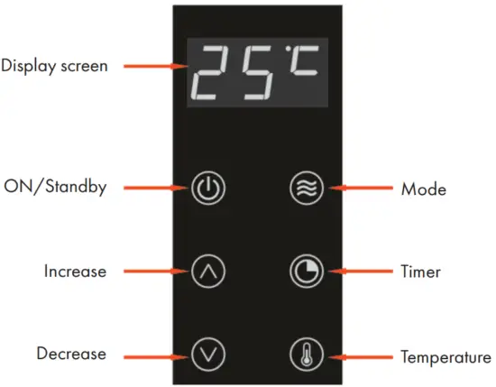 Klarstein 10035276 THERMAXX ELEVATE SMART Oil Radiator - Control panel