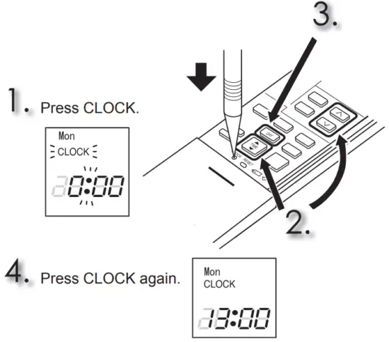 Setting current time