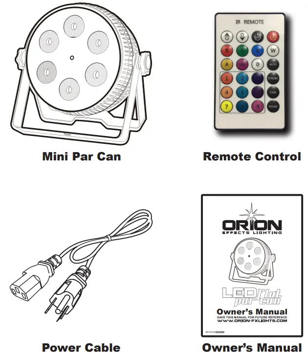 ORION ORCAN3 LED Flat Par Can Party Light - UNPACKING
