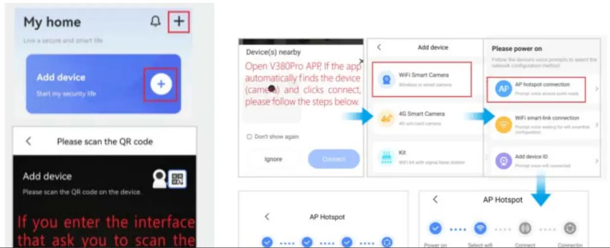 Cameras V380 Pro 2.4G WiFi Surveillance Camera - app4