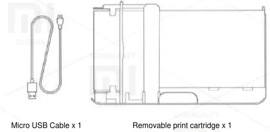 XPRINT Portable PrinterRemovable print cartridge
