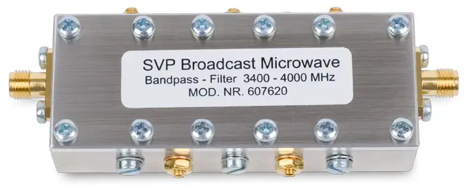 SVP Broadcast Microwave Bandpass Filter 3400 MHz