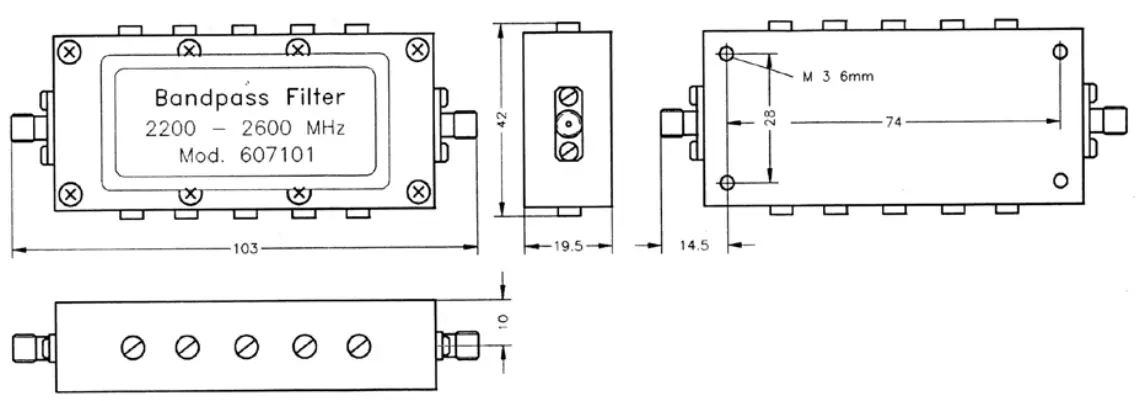 BF-2200-2600 Bandpass Filter