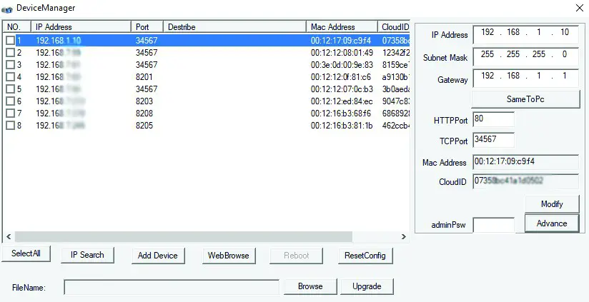 XMEye HelpsforPC- port and Cloud ID