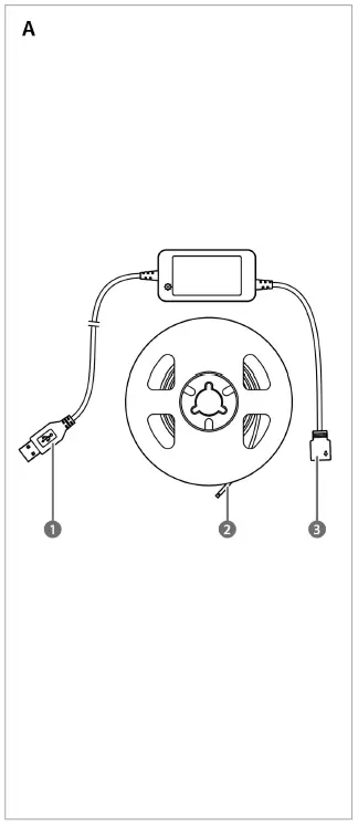 nedis BTLS20RGBW Smart Bluetooth USB LED Strip 01