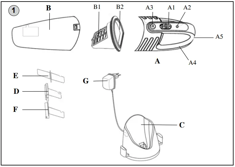 HYUNDAI-HYUHVC101-Battery-powered-vacuum-cleaner-FIG1