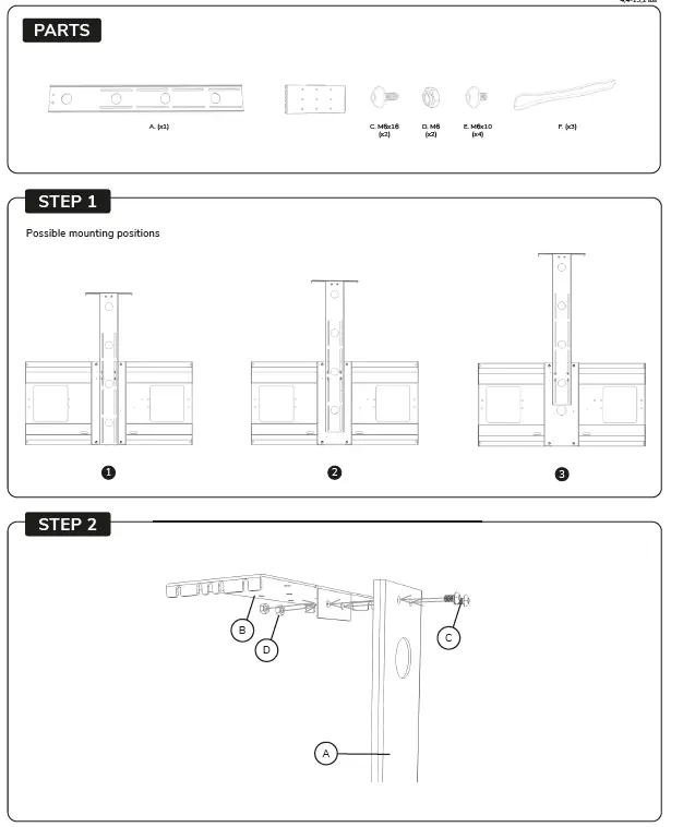 Neomounts PLASMA-M2500CAMSHLF2 Multimedia Shelf Instruction fig 2