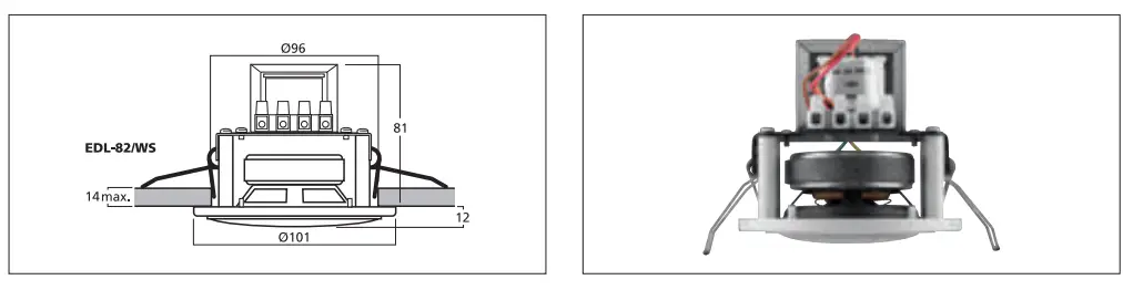 MONACOR EDL-206 Weatherproof Flush Mount PA Speakers-5