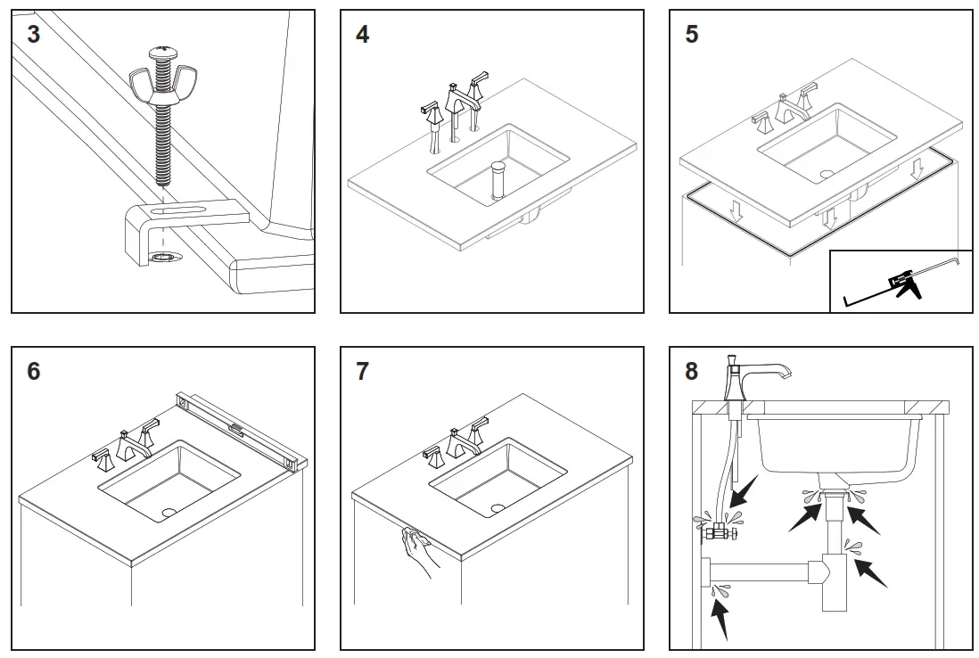 robern CB TA24UCO 8CS1 Craft Series Engineered Stone Top - TOOLS NEEDED1
