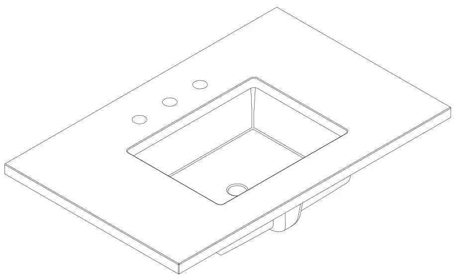 robern CB TA24UCO 8CS1 Craft Series Engineered Stone Top