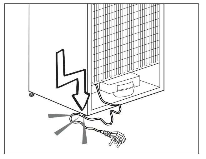 arcelik 2042 MB Vertical Freezer - power