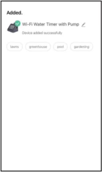 TTP106W - Pair the water pump 6