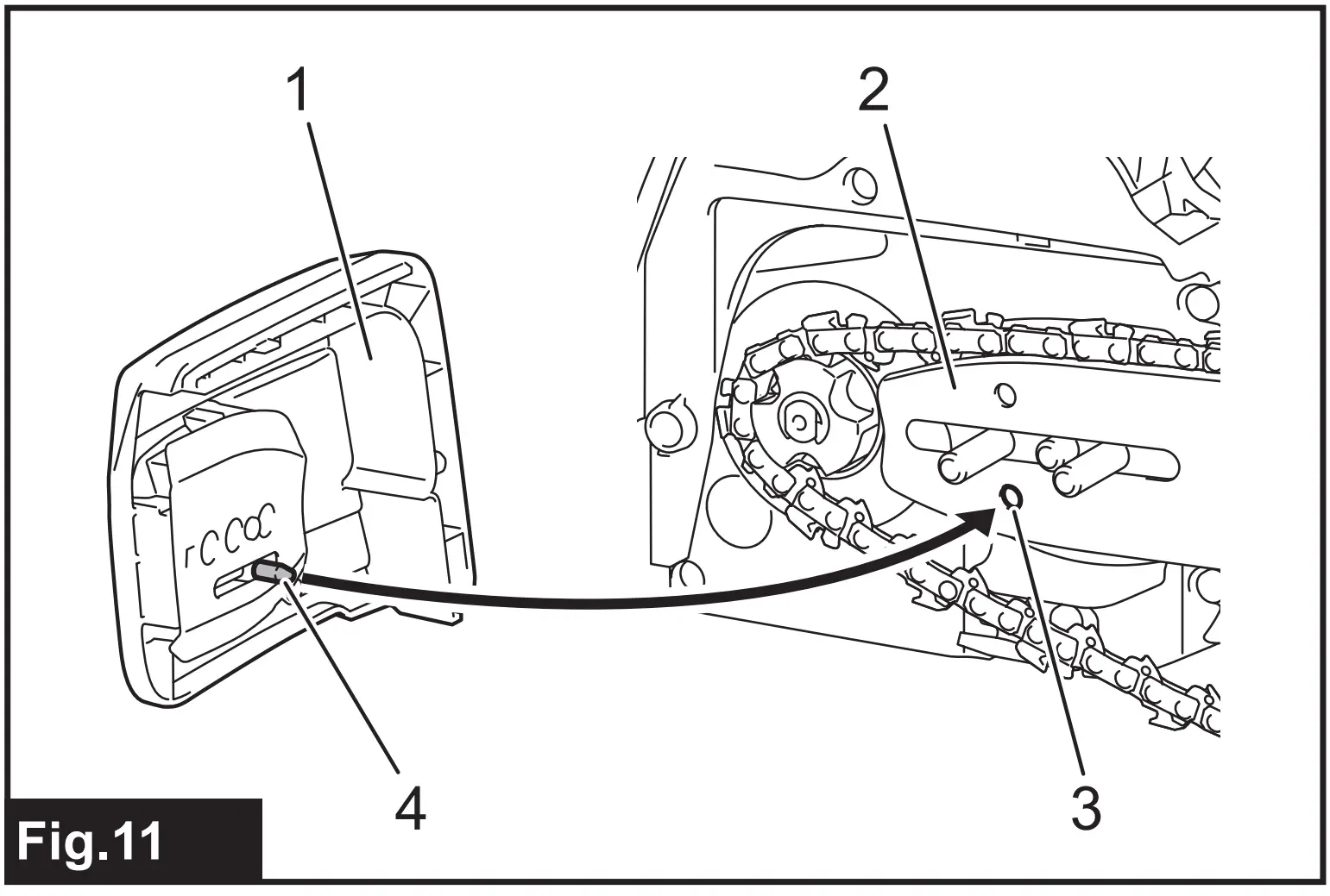 Install the saw chain