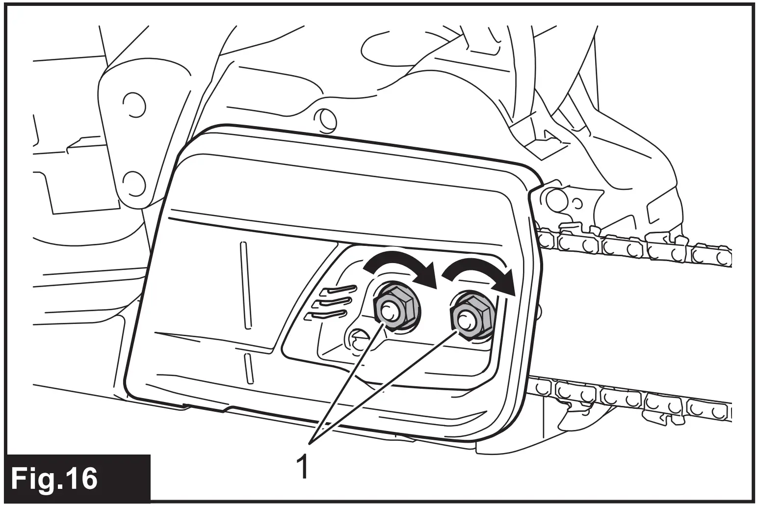 Adjusting saw chain tension