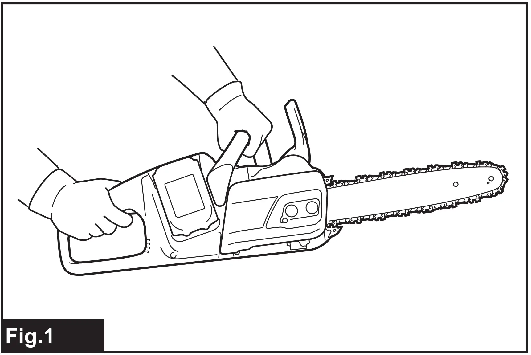 Cordless Chain saw safety warnings
