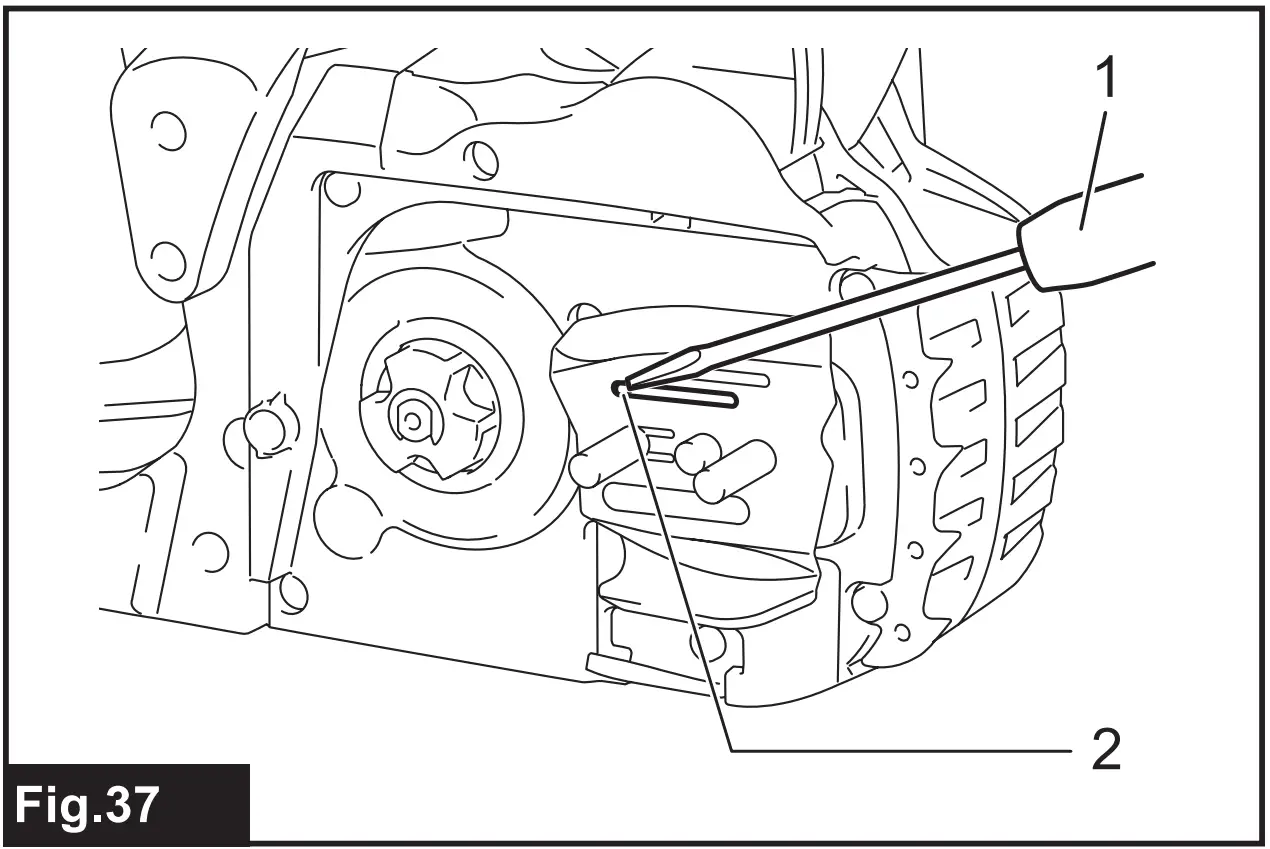 Cleaning the oil discharge hole